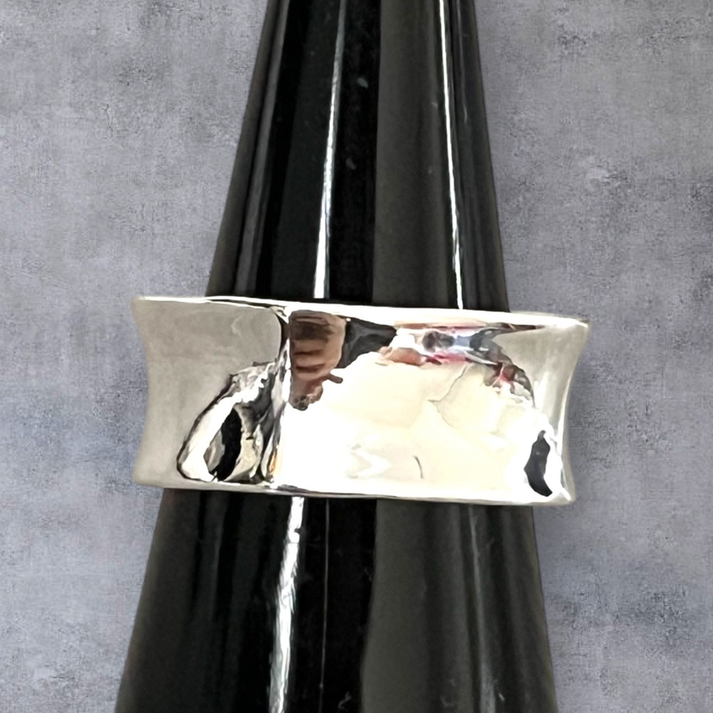 Solid Sterling Silver Thumb Ring, Adjustable Size… - image 2